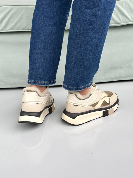 Кроссовки зимние NilaNila NO9455 BEIGE